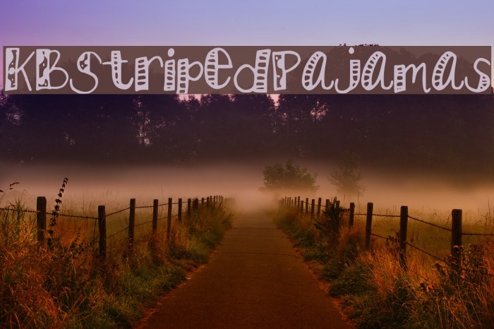 KBStripedPajamas Font examples
