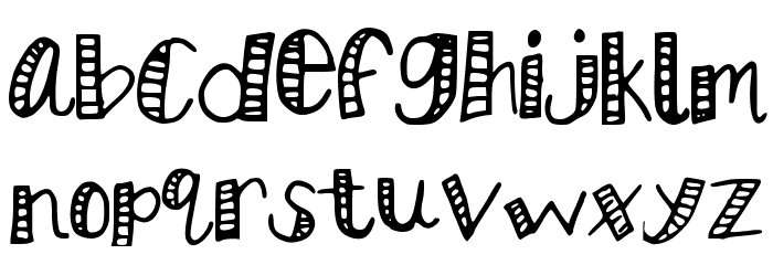KBStripedPajamas Font LOWERCASE