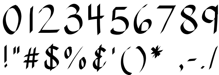 KBStylographic Шрифта ДРУГИЕ символов