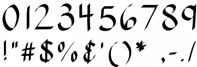 KBStylographic Font OTHER CHARS