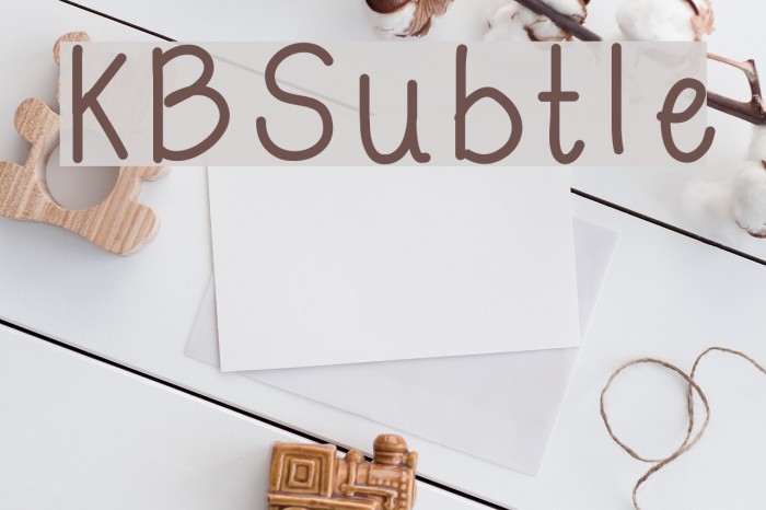 KBSubtle Font examples