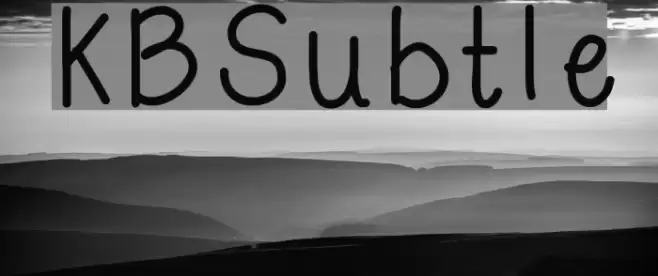 KBSubtle Font examples