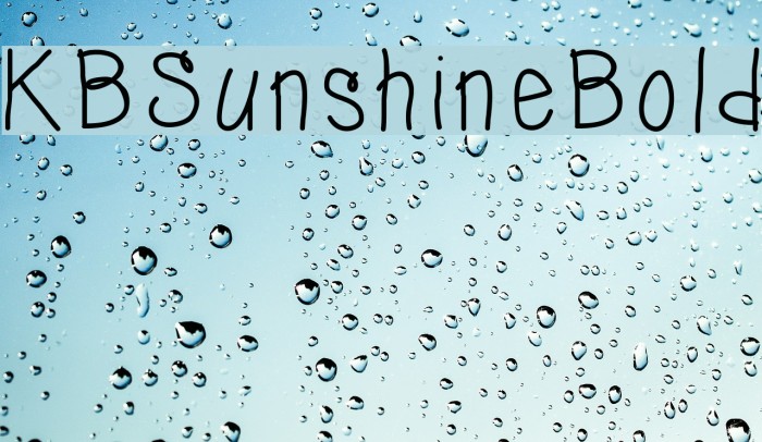 KBSunshineBold Font examples