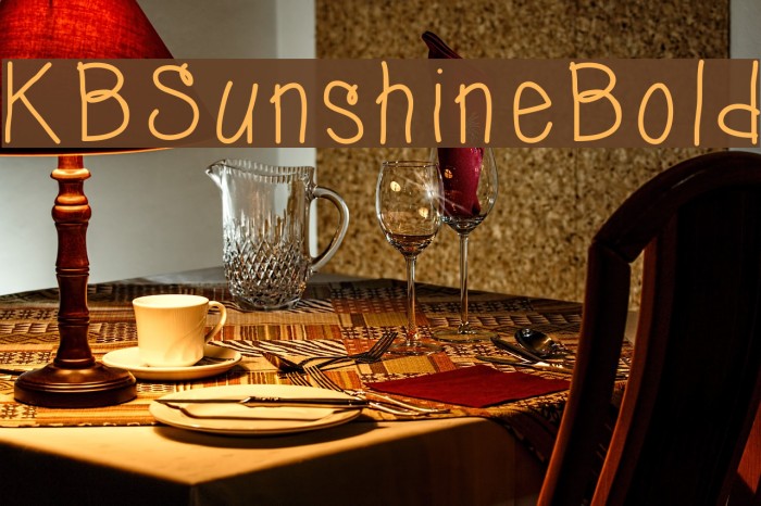 KBSunshineBold Font examples