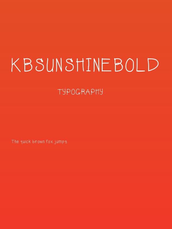 KBSunshineBold Poster