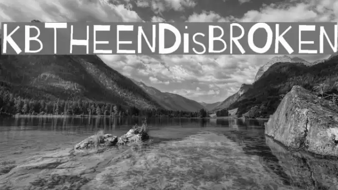 KBTHEENDisBROKEN Font examples