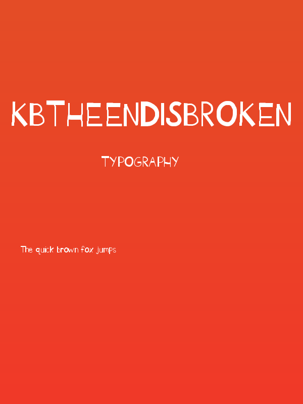 KBTHEENDisBROKEN Poster