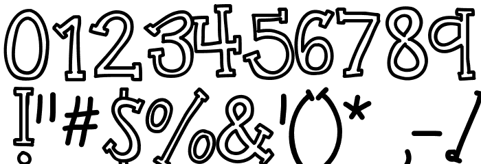 KBTalkingLoudly Font OTHER CHARS