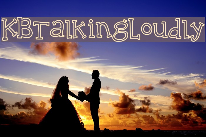 KBTalkingLoudly Font examples