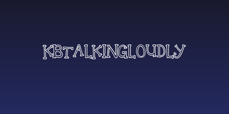 KBTalkingLoudly Social Header