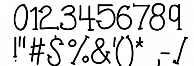 KBTheSilentNight Font OTHER CHARS