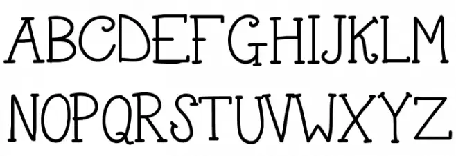 KBTheSilentNight Font Litere mari