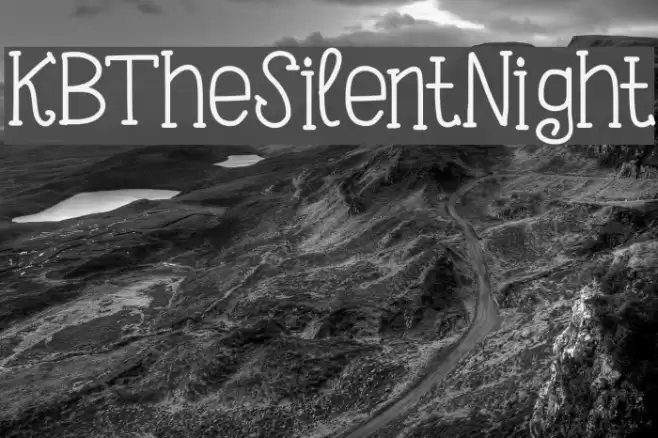KBTheSilentNight Font examples