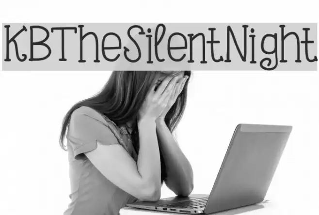 KBTheSilentNight Font examples