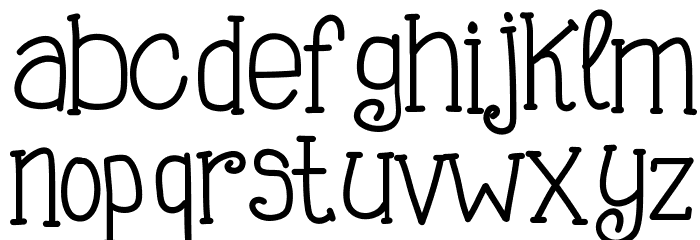 KBTheSilentNight Font LOWERCASE