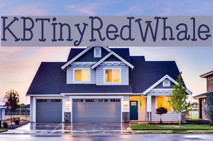 KBTinyRedWhale Font examples