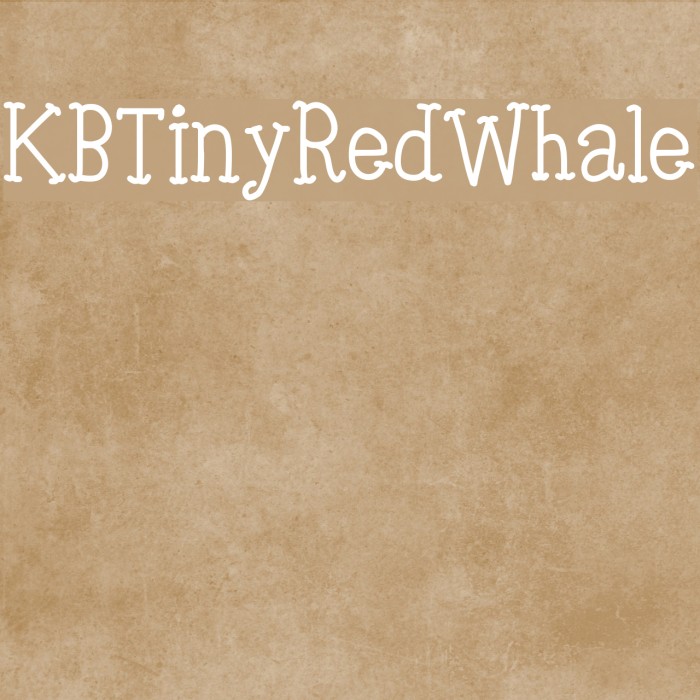 KBTinyRedWhale Font examples
