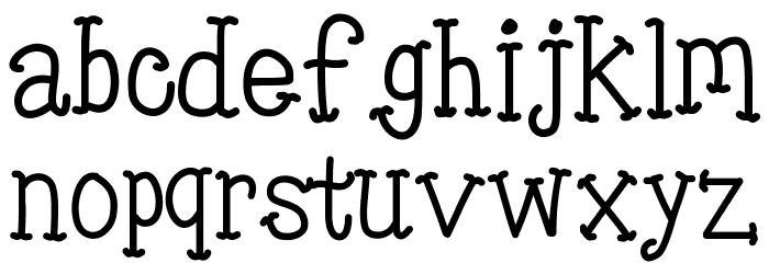 KBTinyRedWhale Font LOWERCASE