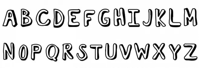 KBTroubledSoul Font Litere mari
