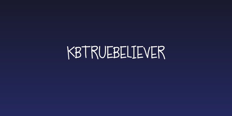 KBTrueBeliever Social Header