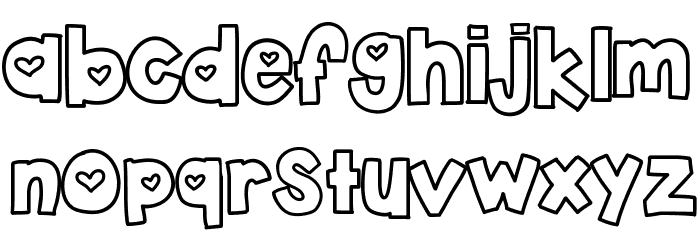 KBTwoLovers Font LOWERCASE