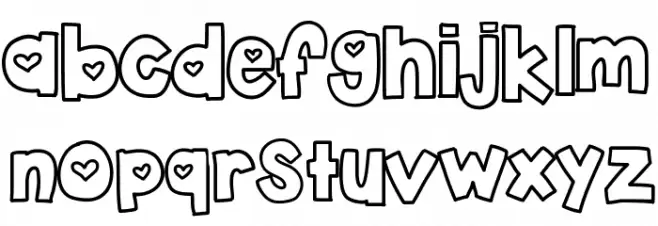 KBTwoLovers फ़ॉन्ट लोअरकेस