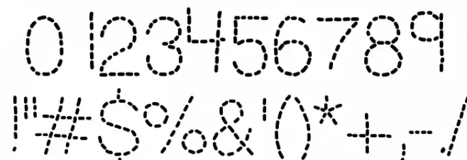 KBUnoDosTrace Font OTHER CHARS