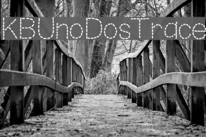 KBUnoDosTrace Font examples