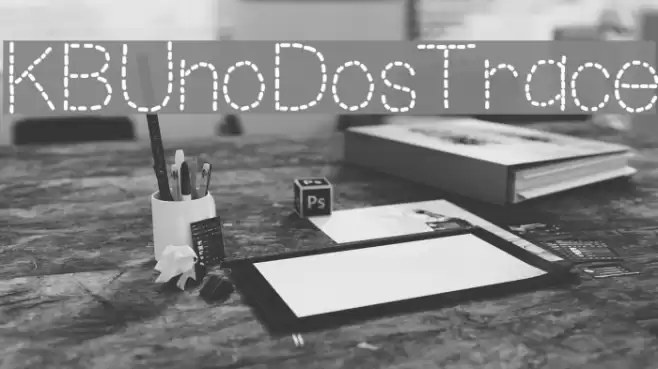 KBUnoDosTrace Font examples