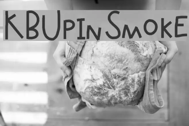 KBUpinSmoke Font examples
