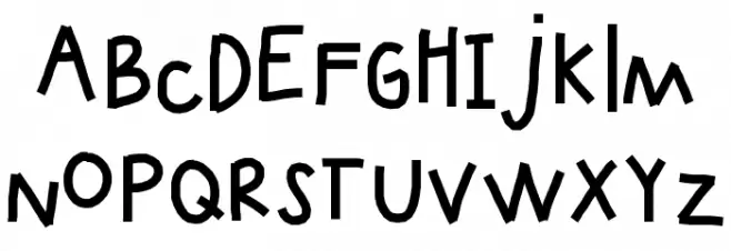 KBUpinSmoke Schriftart Kleinbuchstaben