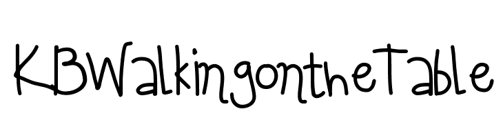 KBWalkingontheTable  Frei Schriftart Herunterladen