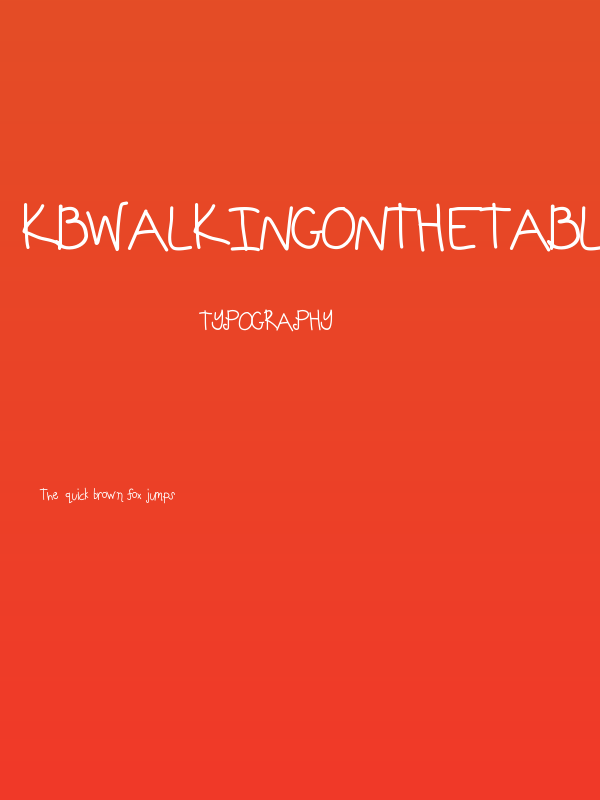 KBWalkingontheTable Poster