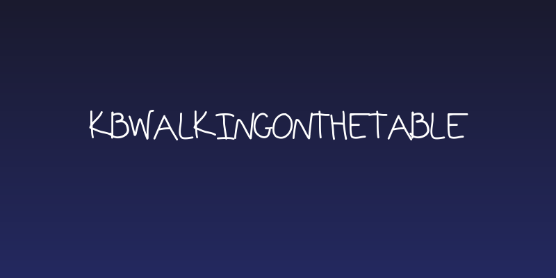 KBWalkingontheTable Social Header