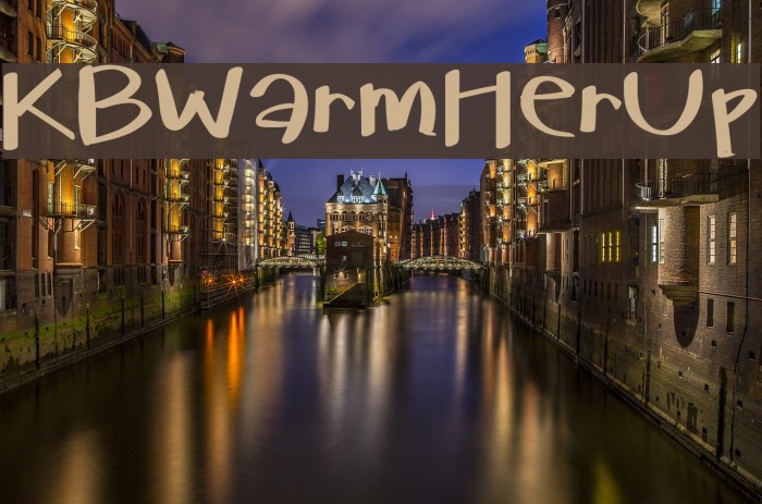 KBWarmHerUp Font examples
