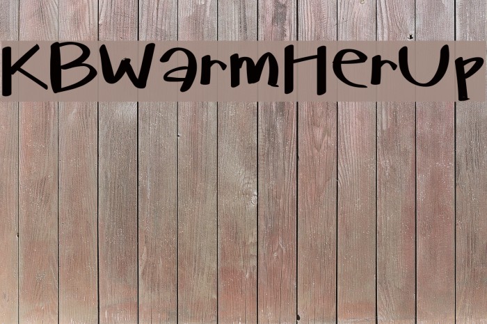 KBWarmHerUp Font examples