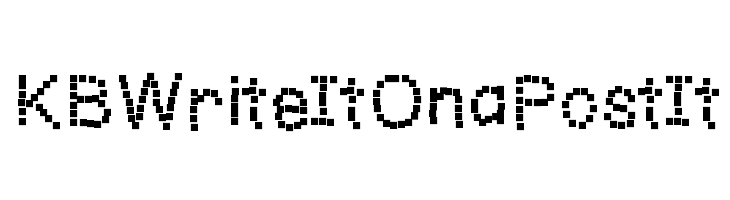 KBWriteItOnaPostIt  Fuentes Gratis Descargar