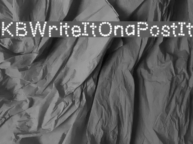 KBWriteItOnaPostIt Font examples