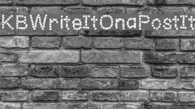KBWriteItOnaPostIt Font examples