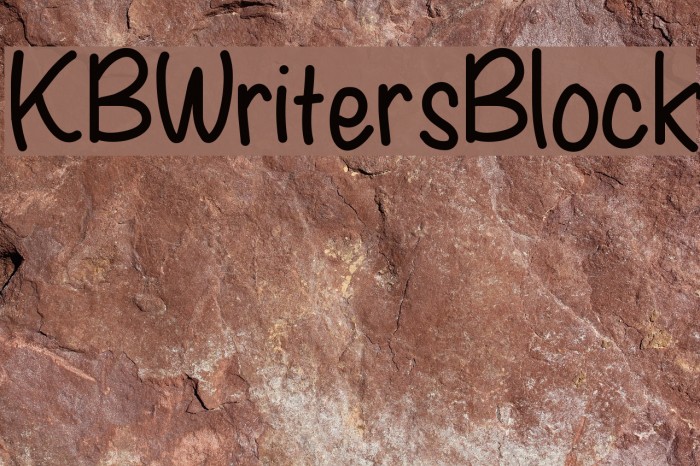 KBWritersBlock Font examples