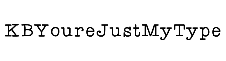 KBYoureJustMyType Font