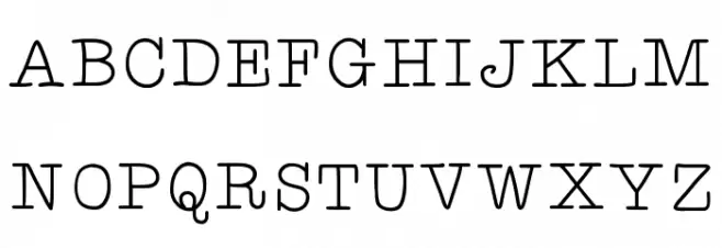 KBYoureJustMyTypeThin फ़ॉन्ट अपरकेस