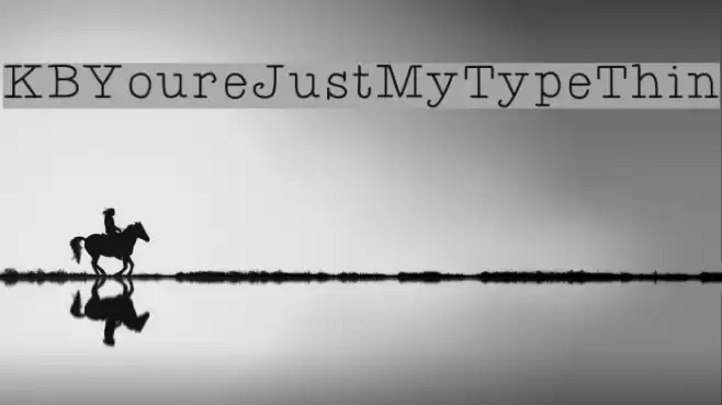 KBYoureJustMyTypeThin Font examples