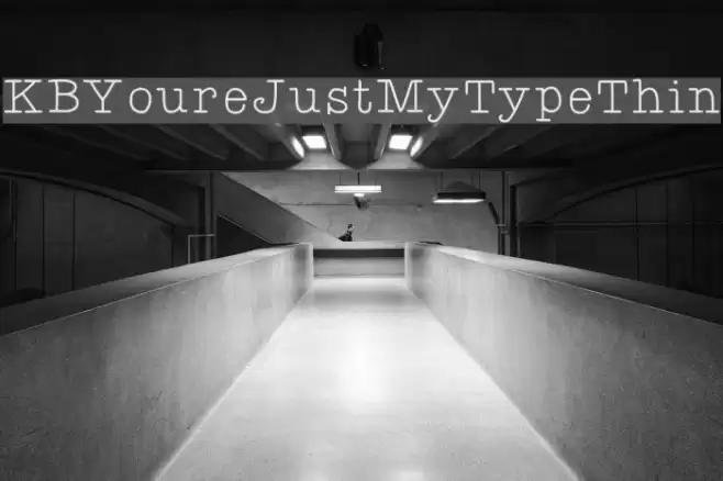 KBYoureJustMyTypeThin Font examples