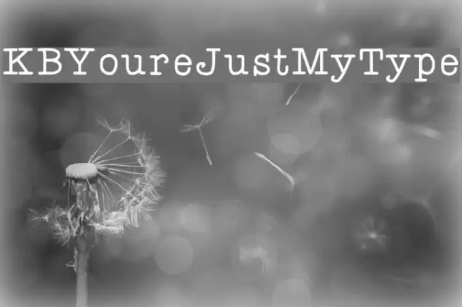 KBYoureJustMyType Font examples
