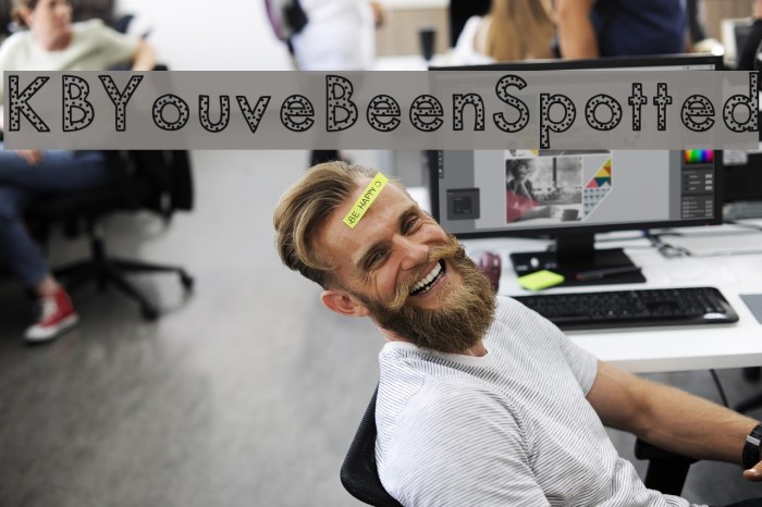 KBYouveBeenSpotted Font examples