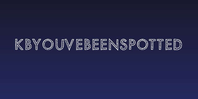 KBYouveBeenSpotted Social Header