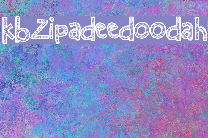 KBZipaDeeDooDah Font examples