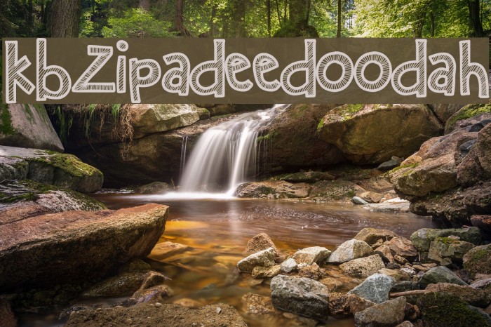 KBZipaDeeDooDah Font examples