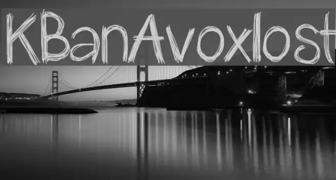 KBanAvoxlost Font examples
